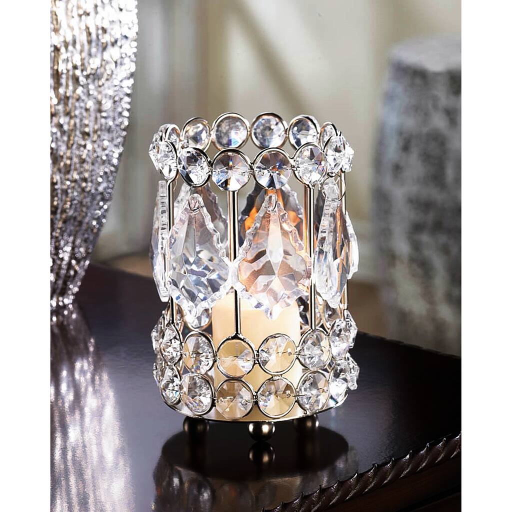 Teardrop Crystal Candle Holder