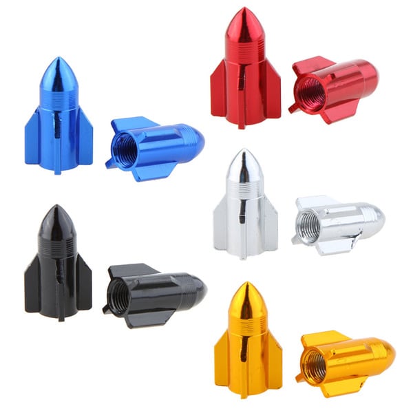 Rocket Ship Bike Valve Covers (Set of 2)