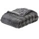 preview thumbnail 4 of 19, Cheer Collection Faux Fur/ Microplush Reversible Throw Blanket 50"x60" - Grey