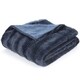 preview thumbnail 7 of 20, Cheer Collection Faux Fur/ Microplush Reversible Throw Blanket 50"x60" - Blue
