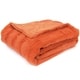 preview thumbnail 10 of 20, Cheer Collection Faux Fur/ Microplush Reversible Throw Blanket 50"x60" - Rust
