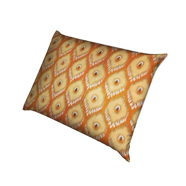 Orange Creamsicle Ikat Waterproof Dog Bed