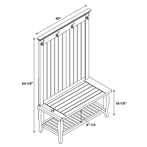 Linon hall tree with storage online bench