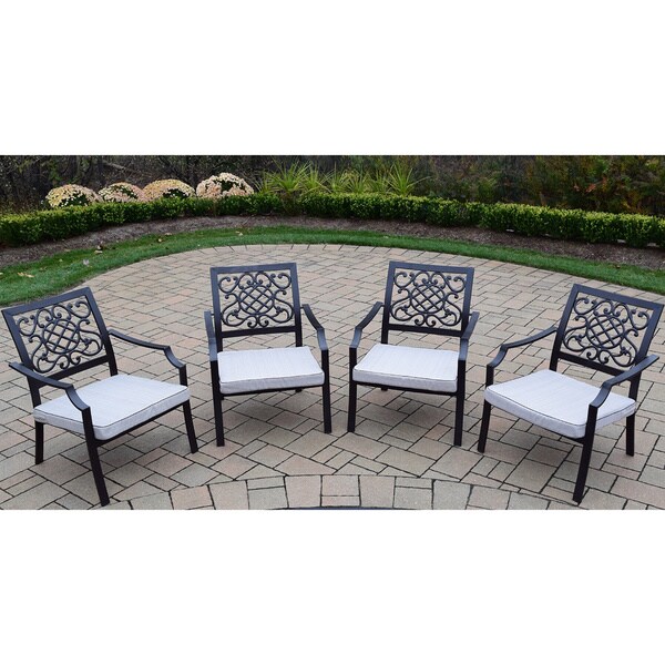 Premium Stackable Aluminum Deep Seat Chat Chairs (Pack of 4