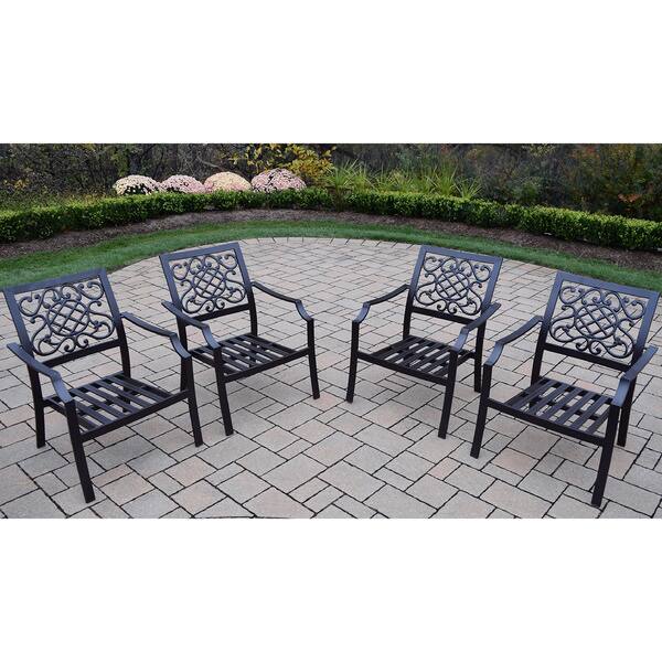 Shop Black Friday Deals On Stackable Deep Seat Chairs With Seat And Back Cushions Pack Of 4 On Sale Overstock 11047276