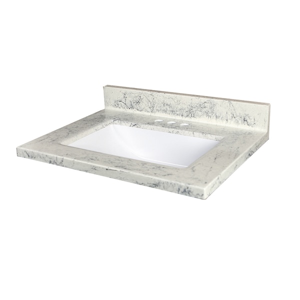 Shop Arctic Stone Cultured Marble Vanity Top Free Shipping Today