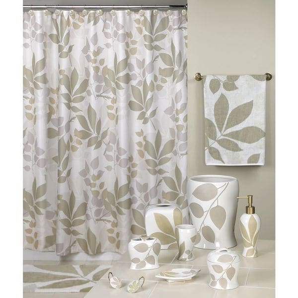 shop shadow leaves shower curtain and bathroom accessories separates