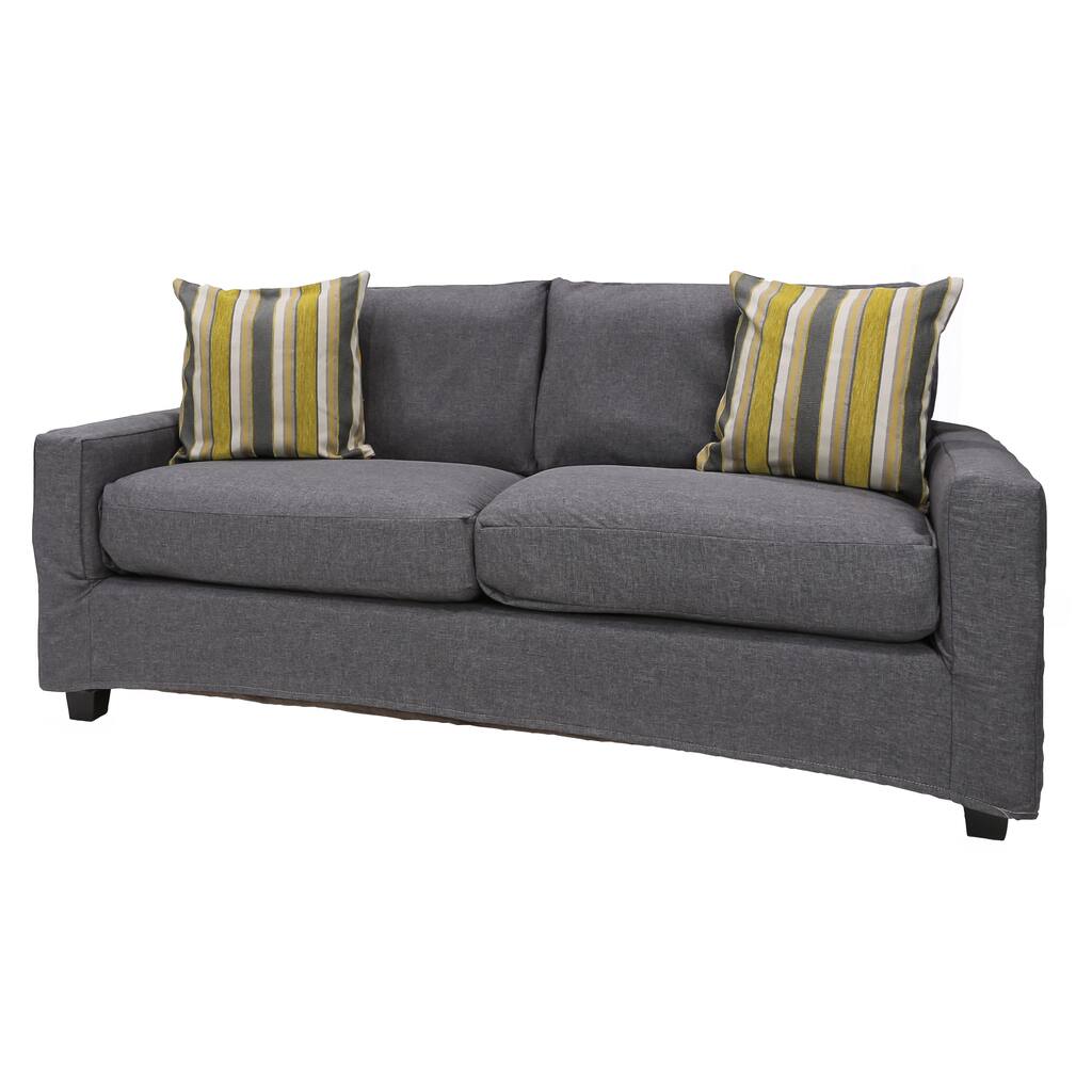 Bombay Hornell Knockdown Sofa with Grey Slipcover