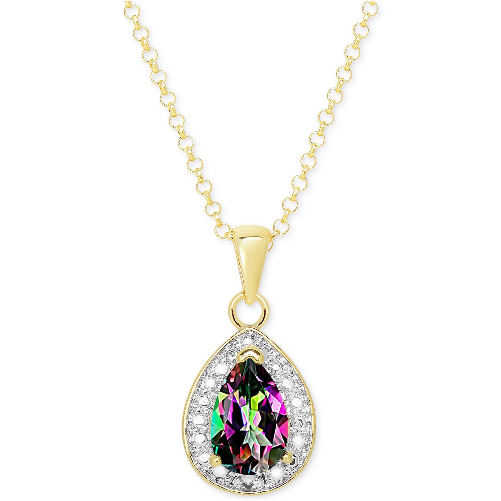 mystic topaz necklace