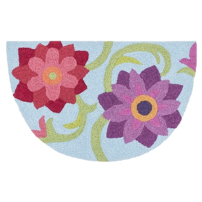 Alexander Home Hand-Hooked Marcy Berry Flower Rug