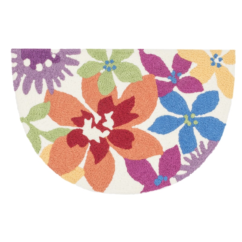 Hand-hooked Marcy Ivory/ Multi Floral Rug