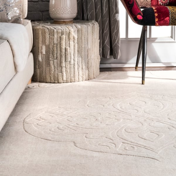 Nuloom Handmade Carved Talisman Wool Area Rug Nuloom Handmade Carved Talisman