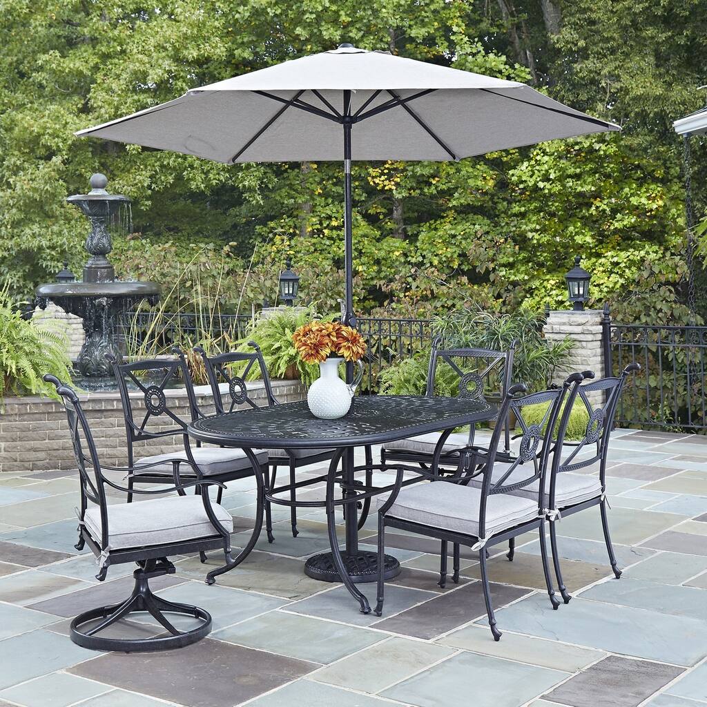 Athens 7-piece Dining Set with Arm and Swivel Chairs by Home Styles