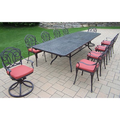 Dining Set with Extendable Table, 2 Swivel Rockers and 8 Chairs