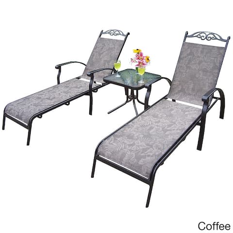 Wailea 3-piece Aluminum Sling Chaise Lounge Set by Havenside Home