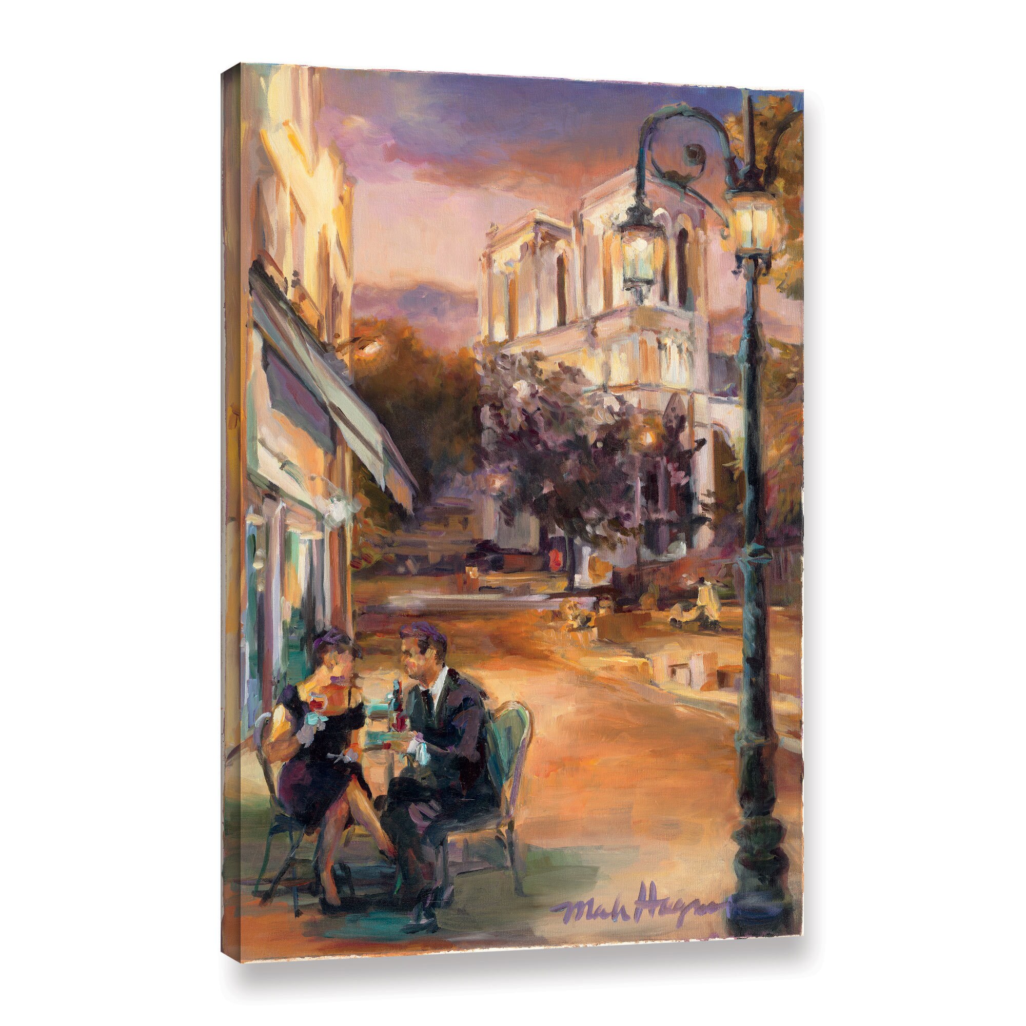 ArtWall Marilyn Hageman 'Evening in Paris' Floater-frame Canvas 14x18