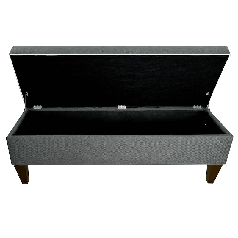 Brooke Diamond Tufted Upholstered Long Storage Bench Ottoman