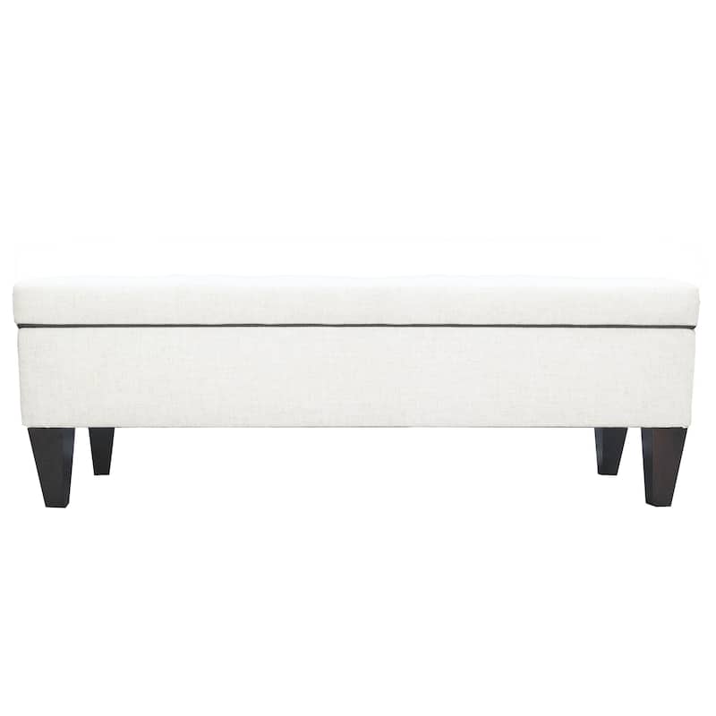 Brooke Diamond Tufted Upholstered Long Storage Bench Ottoman