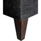 preview thumbnail 7 of 6, Brooke 10 Button Tuft Charcoal Upholstered Long Storage Bench Ottoman