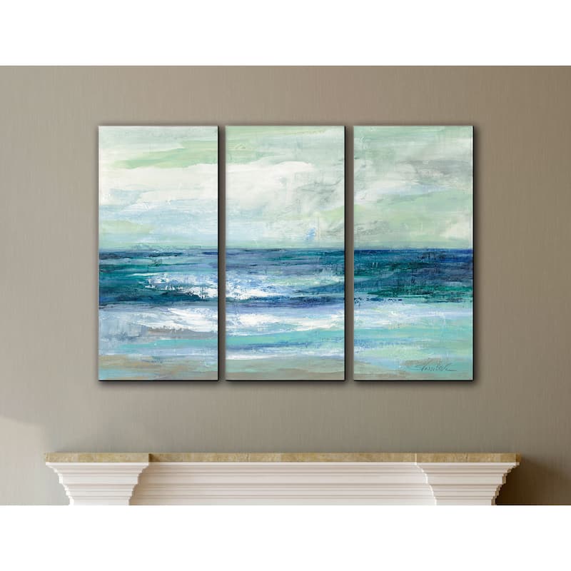 ArtWall Silvia Vassileva's Tide, 3 Piece Gallery Wrapped Canvas Set