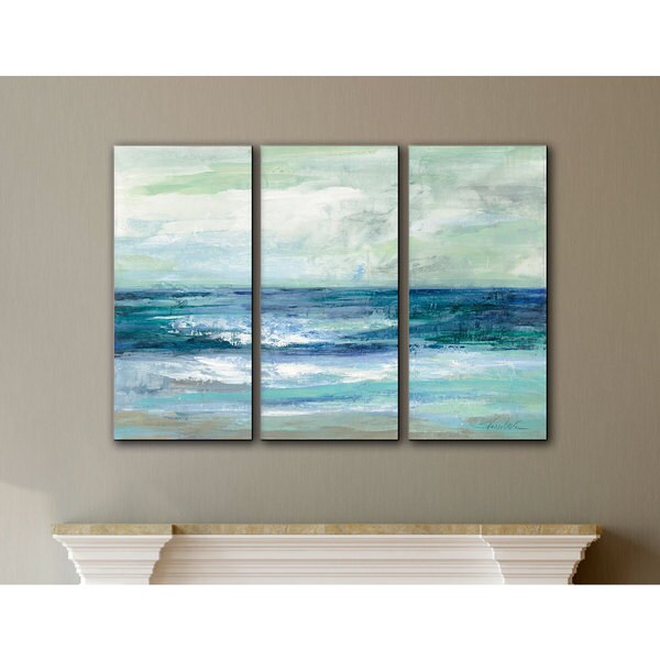 ArtWall Silvia Vassileva's Tide, 3 Piece Gallery Wrapped Canvas Set ...