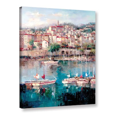 ArtWall Peter Bell's mediterranean Harbor II, Gallery Wrapped Canvas