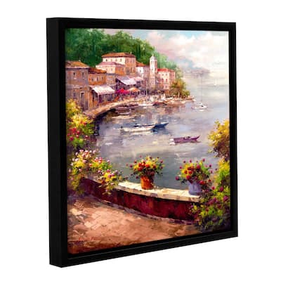 ArtWall Peter Bell's Italian Harbor, Gallery Wrapped Floater-framed Canvas