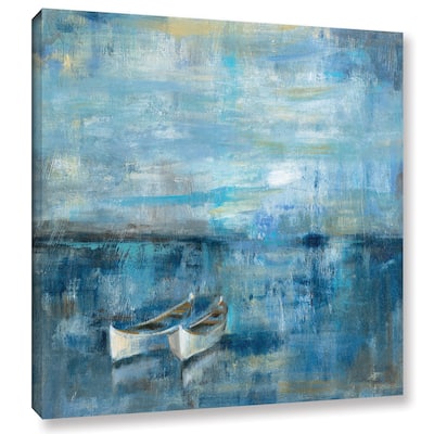 ArtWall Silvia Vassileva's Two Boats, Gallery Wrapped Canvas - Blue