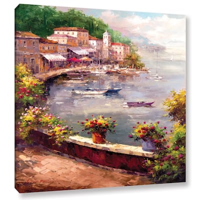 ArtWall Peter Bell's Italian Harbor, Gallery Wrapped Canvas