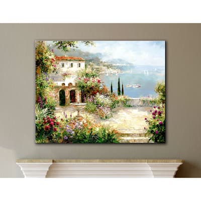 ArtWall Peter Bell's Mediterranean Villa, Gallery Wrapped Canvas