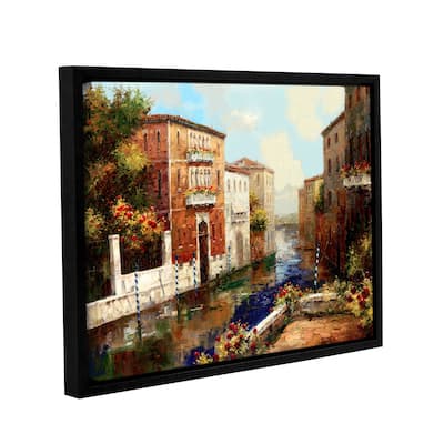 ArtWall Peter Bell's Sleepy Canal, Gallery Wrapped Floater-framed Canvas