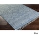 preview thumbnail 3 of 11, Hand Woven Marguerite Cotton Area Rug - 2' x 3' Blue