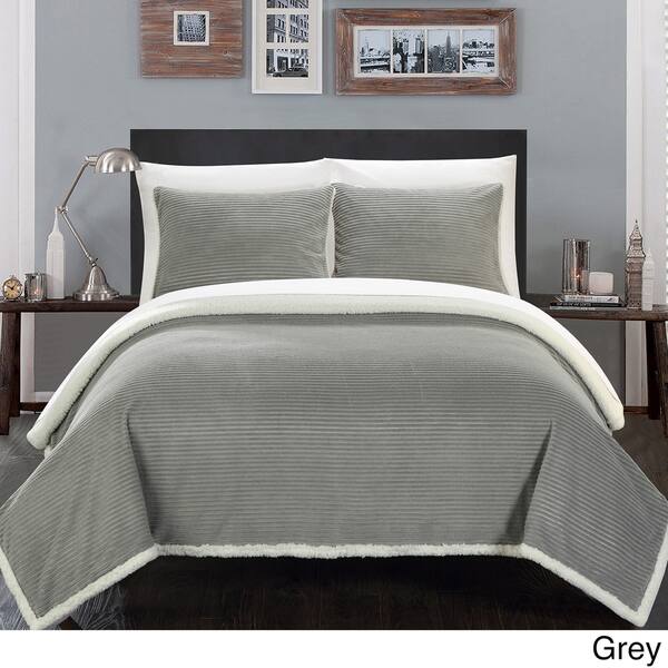 Shop Chic Home Estonia Ultra Plush Micro Mink Sherpa Lined 3 Piece