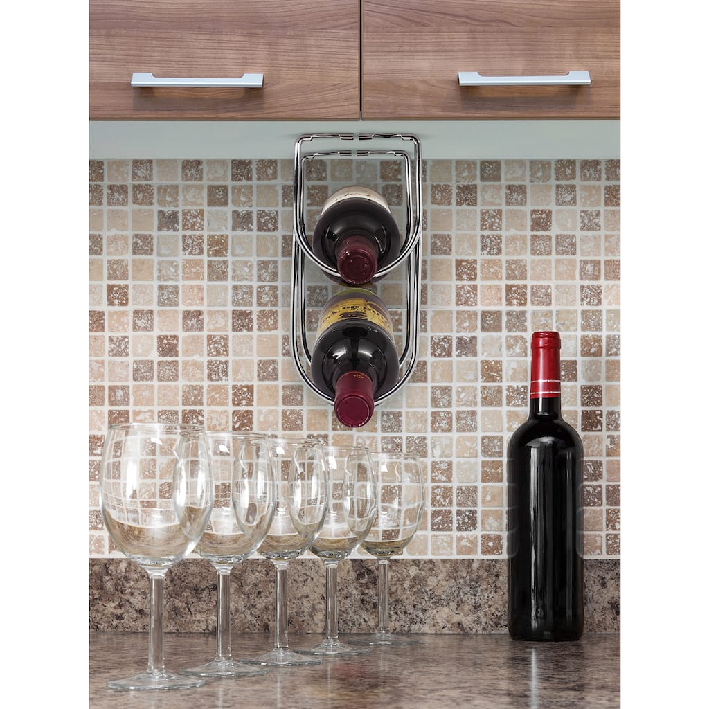 Under Cabinet Double Wine Bottle Holder