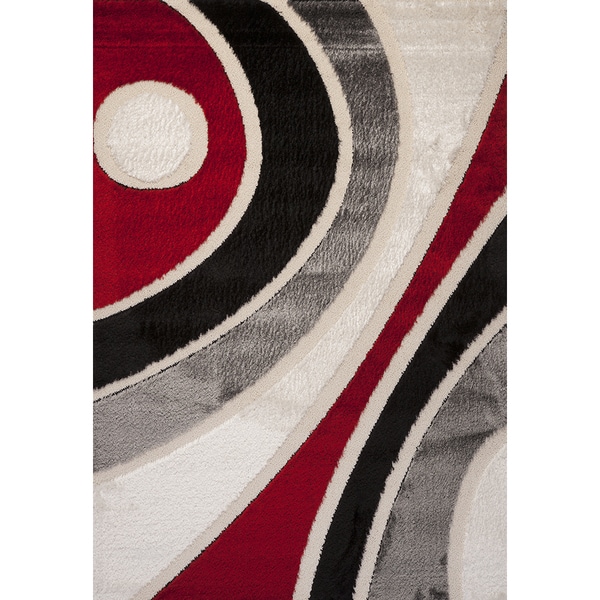 TEMPO Collection Contemporary Modern Geometric Design Shaggy Area Rug ...