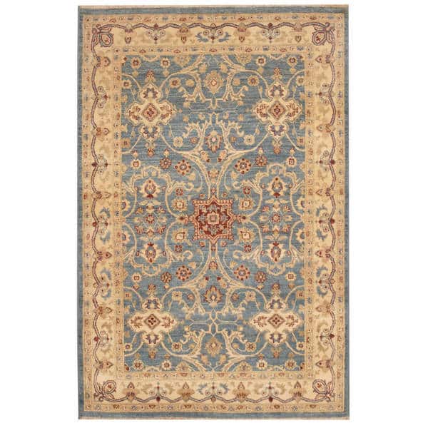 slide 2 of 10, Handmade One-of-a-Kind Vegetable Dye Oushak Wool Rug (Afghanistan) - 4' x 6'