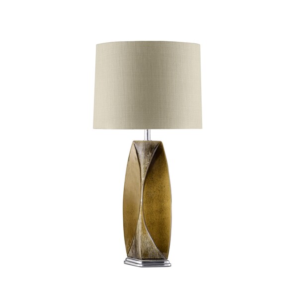 Mid Century Brown Wood Wings Table Lamp