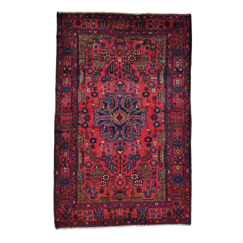Wool Full Pile Handmade Persian Nahavand Oriental Rug