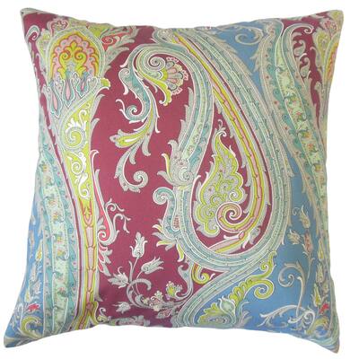 Efharis Paisley 18 inch Down and Feather Filled Throw Pillow