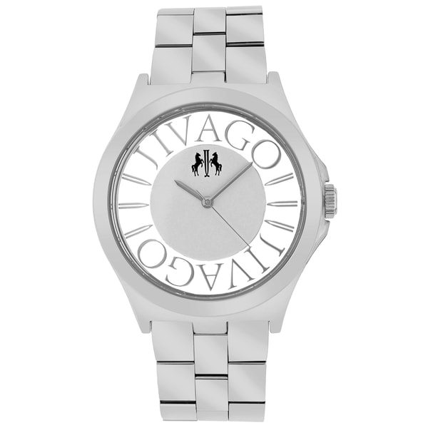 Jivago Women's JV8410 Fun Round Silvertone Stainless Steel Bracelet Watch - Silver