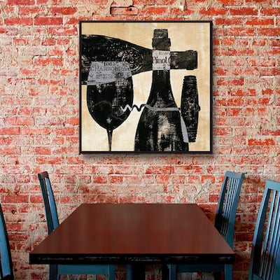 ArtWall Daphne Brissonnet's Wine Selection 1, Gallery Wrapped Floater-framed Canvas