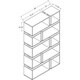 preview thumbnail 5 of 11, Furniture of America Niti Rustic Grey 10-shelf Open Bookcase