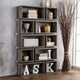 preview thumbnail 4 of 11, Furniture of America Niti Rustic Grey 10-shelf Open Bookcase