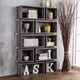 preview thumbnail 2 of 11, Furniture of America Niti Rustic Grey 10-shelf Open Bookcase