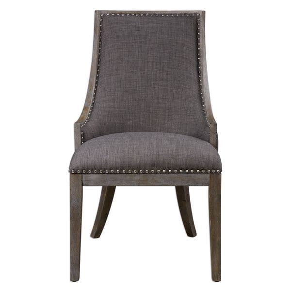 slide 1 of 1, Aidrian Charcoal Gray Accent Chair