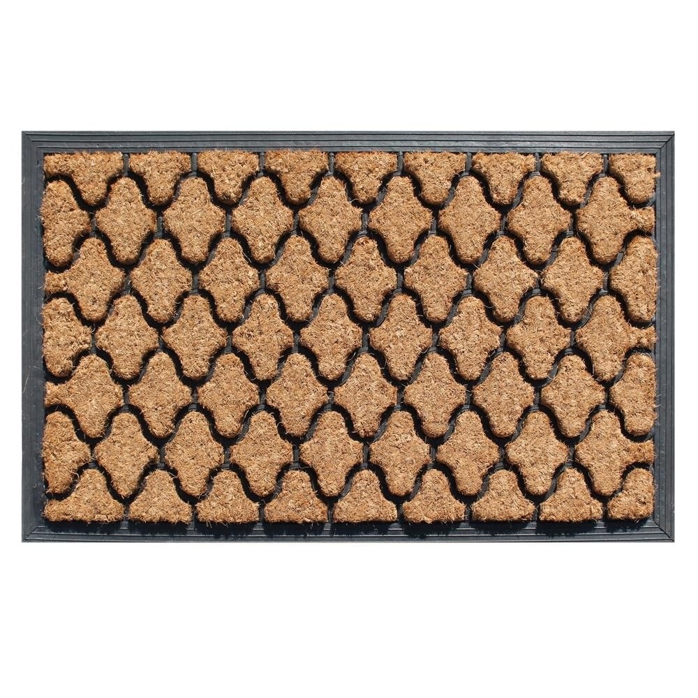 First Impression Barnett Ogee Rubber And Coir Doormat