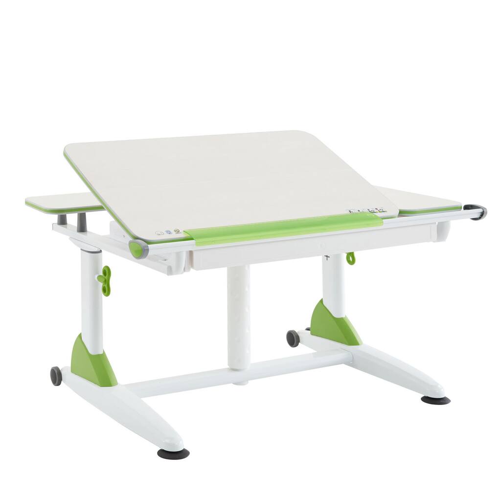 Kid 2 Youth Sit and Stand Green Kid's Ergonomic Table with Drawer