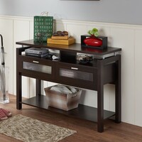 Furniture Of America Neviah Espresso Open Modern Entryway Table Furniture Of America Bauston Espresso Modern Storage Sofa Table