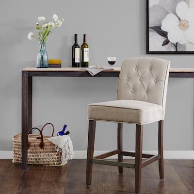 Madison Park Misha Tan Tufted Counter Stool