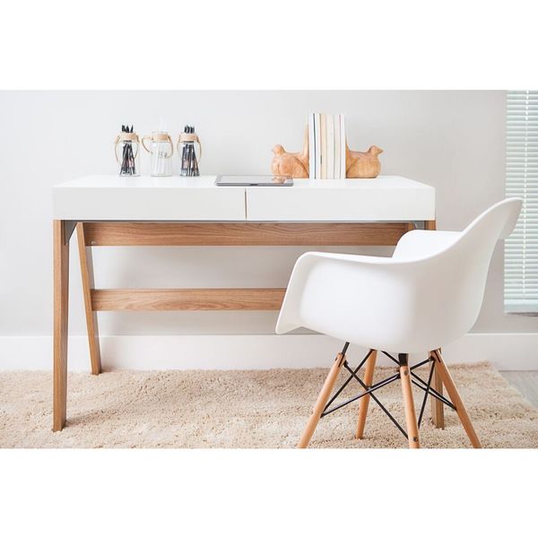 TrendLine Hanover/ Offwhite 2drawer Home Office Desk Free Shipping